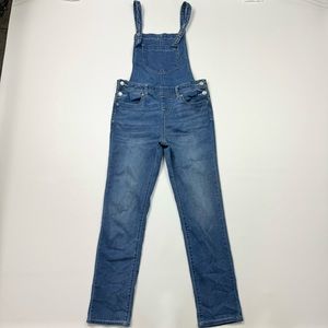 Girl’s Cat & Jack Super Stretch Denim Jean Overalls Size Large 10/12